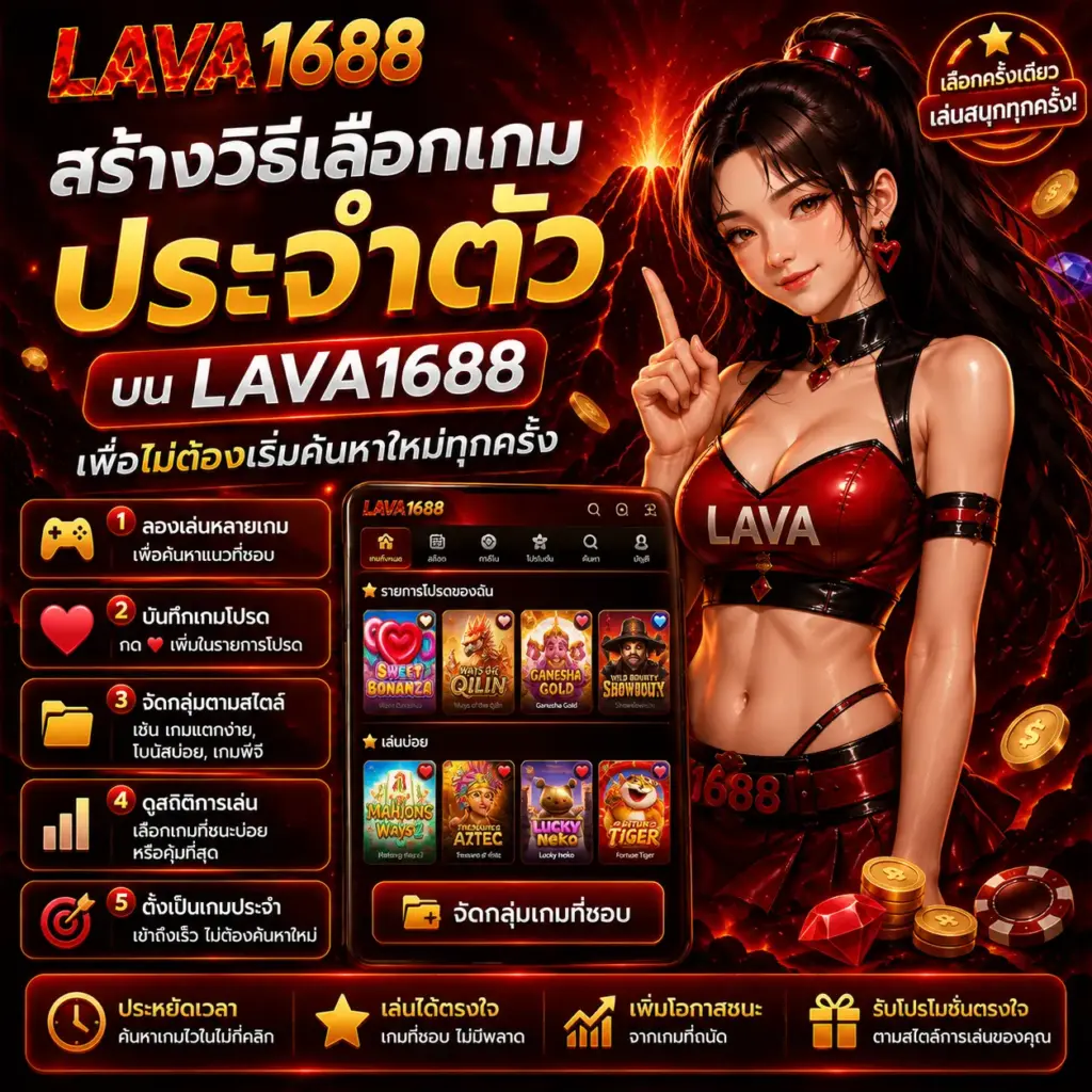 สร้างวิธีเลือกเกมประจำตัวบน lava1688 เพื่อไม่ต้องเริ่มค้นหาใหม่ทุกครั้ง